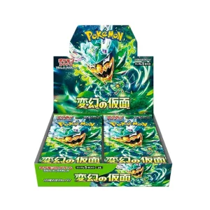 Caja de booster Mask of Change de cartas Pokémon - incluye cartas únicas que ofrecen nuevas estrategias y permiten cambios dinámicos en tu mazo.